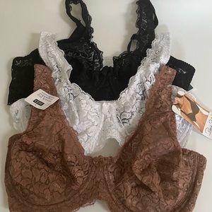 Rene’ Rofe’ Lingerie 3pk bras